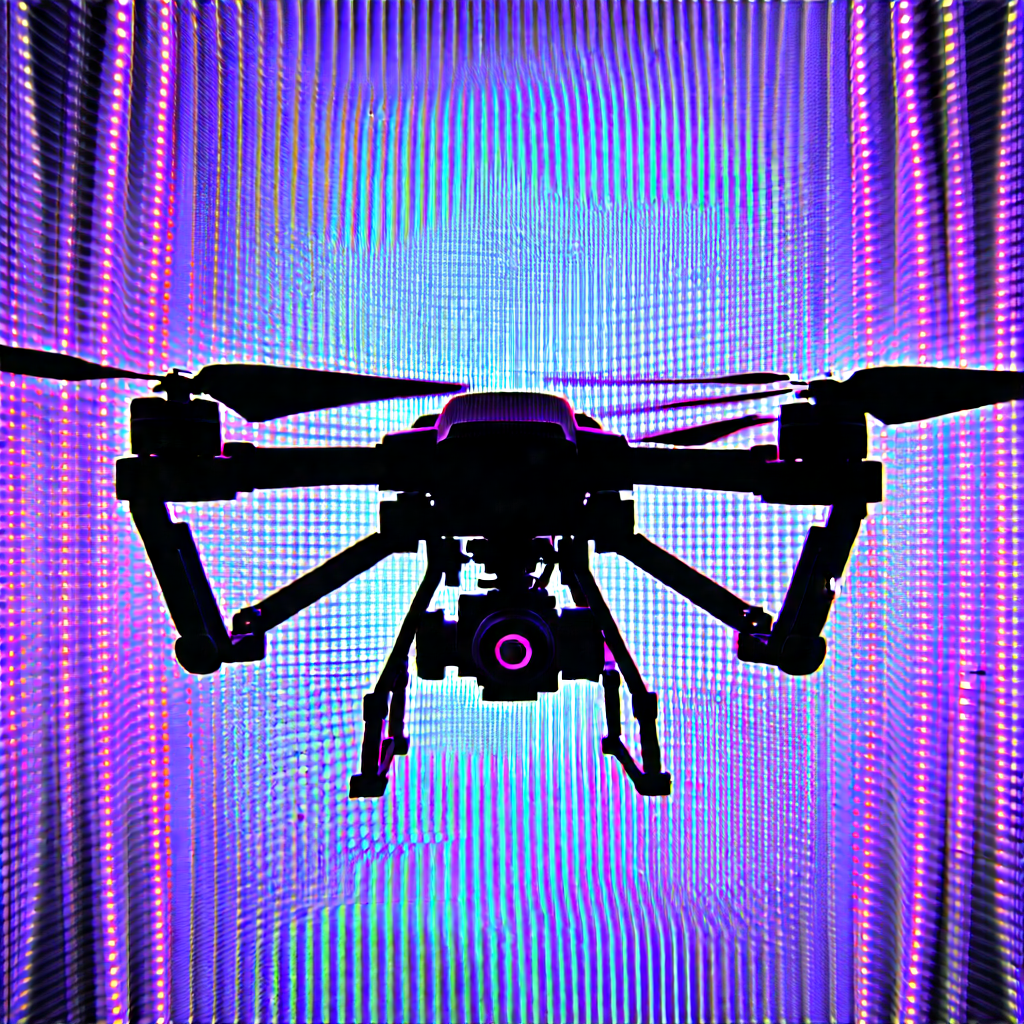 Drone With Streaming Content With Black Drone
