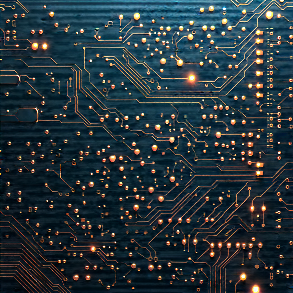 Circuit board with digital particles