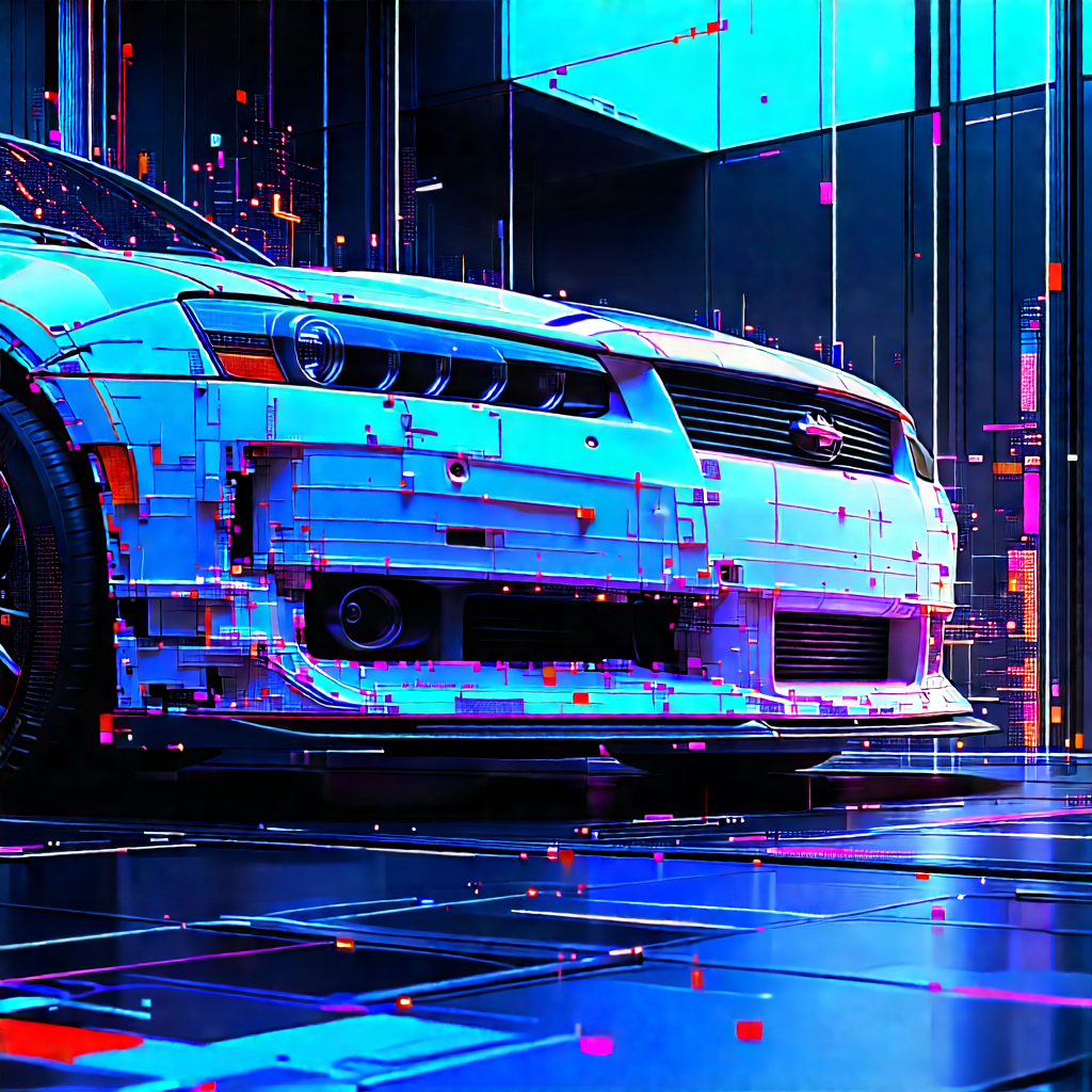 Automotive Technology In Tech Office With Futuristic, Computer-generated