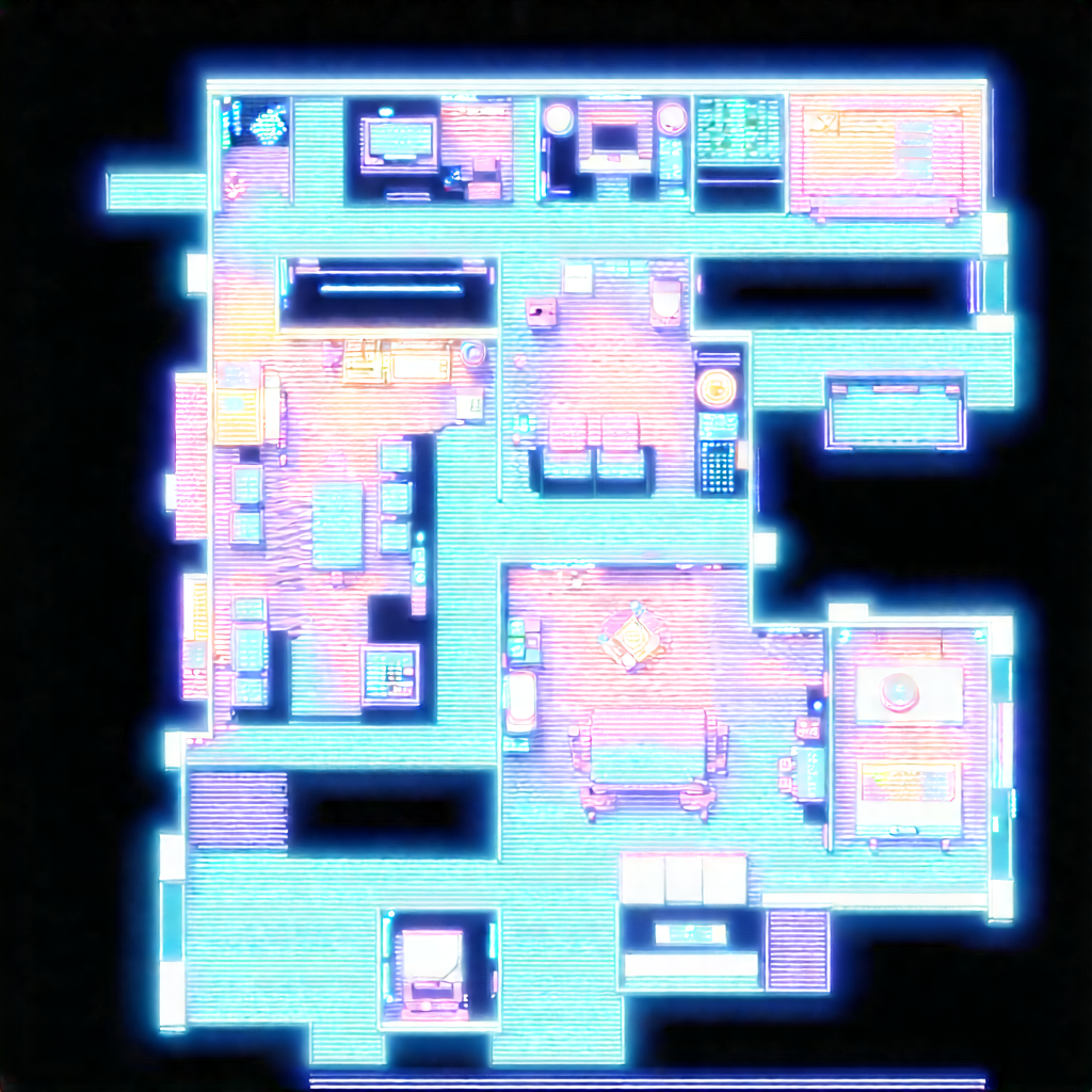 (futuristic:1.26) smart home