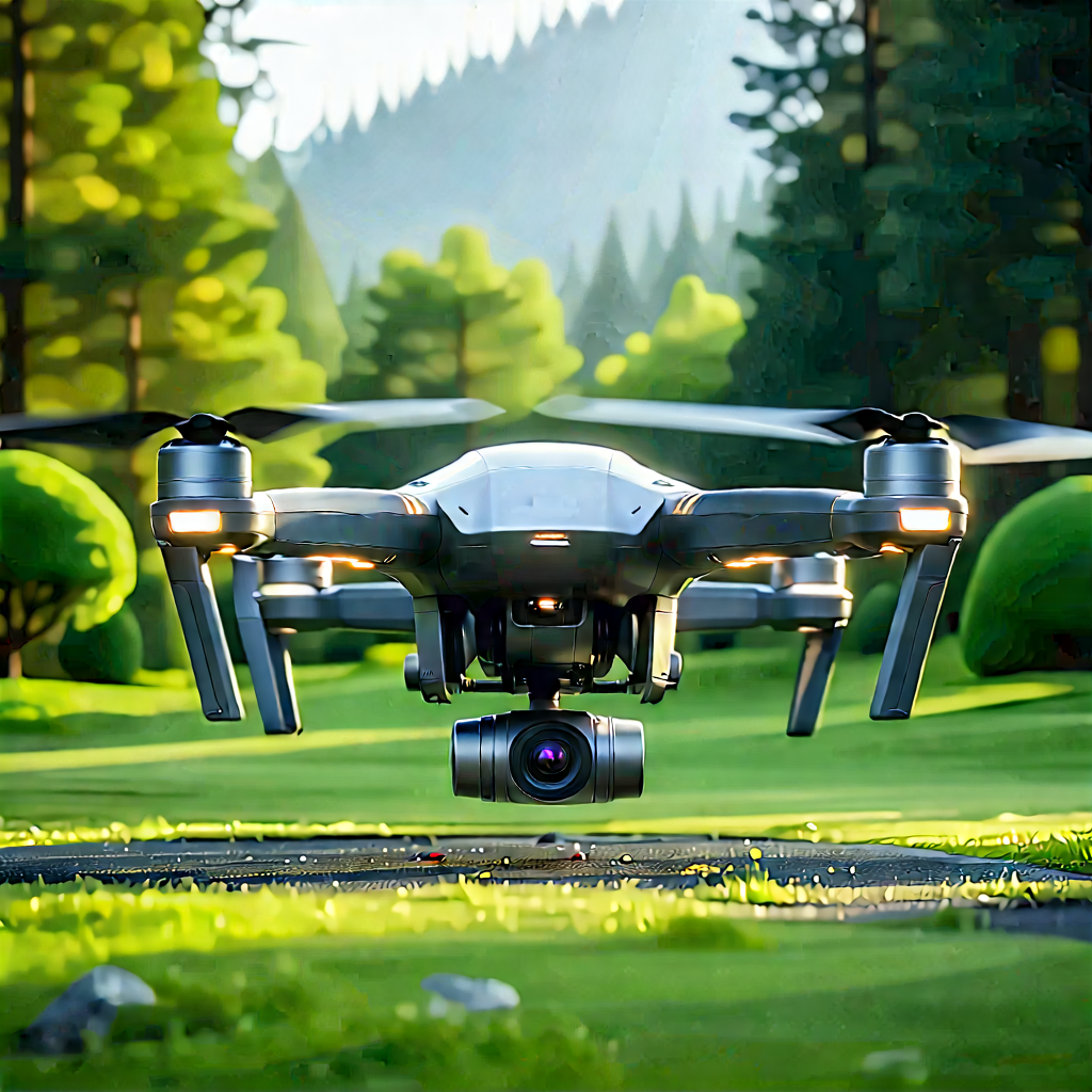 Drone With Streaming Content With Drone Flying
