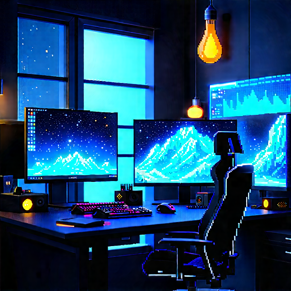 Entertainment Technology In Tech Office With Image, There