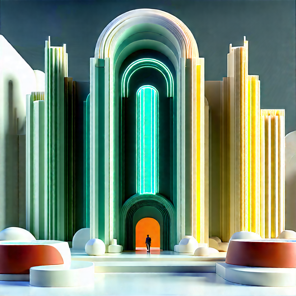Futuristic innovation hub