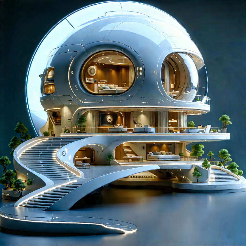 Futuristic Smart Home With Image, There