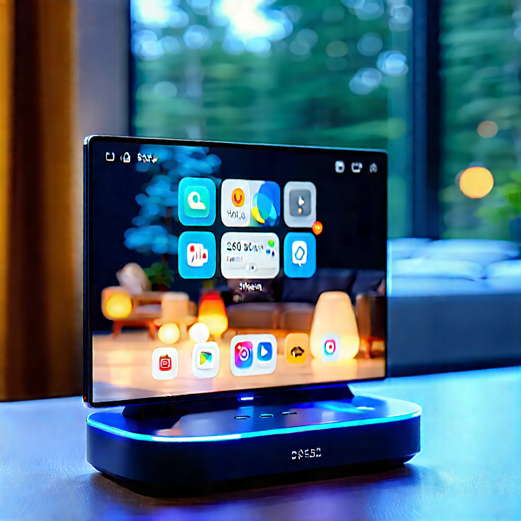 Smart Home Device With Streaming Content With Large Flat