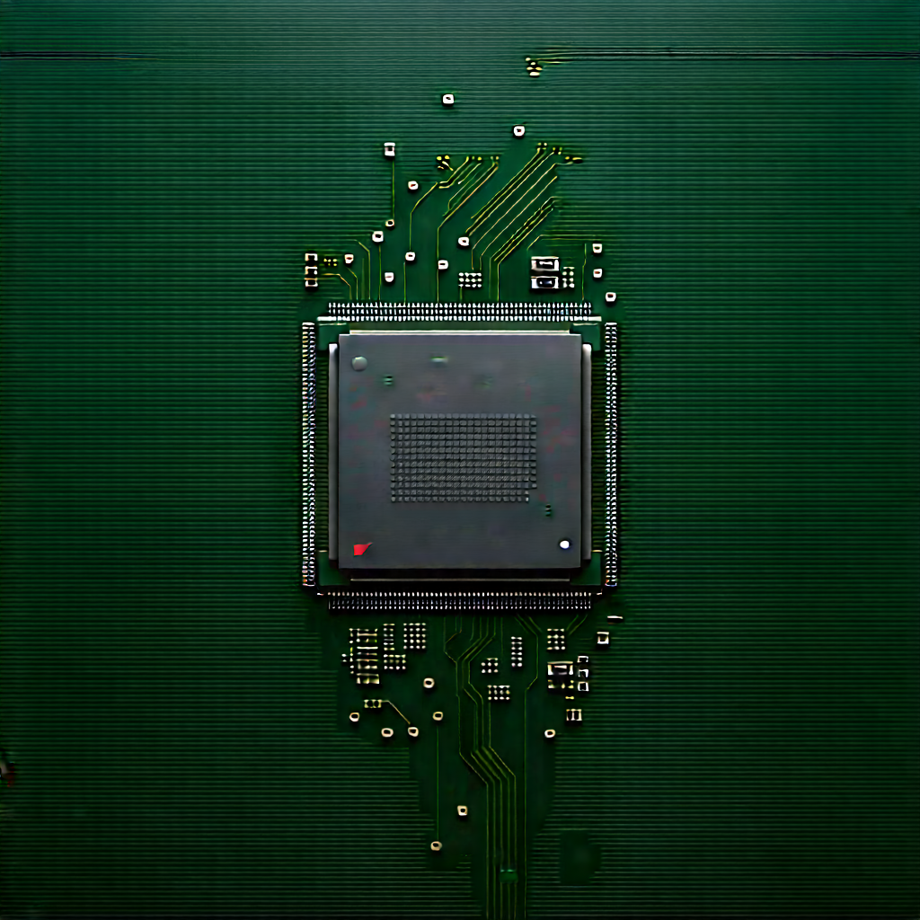 Close-up of microprocessor