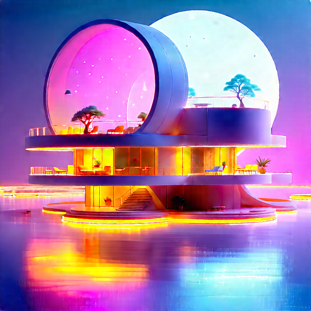 Futuristic Smart Home With Futuristic Building