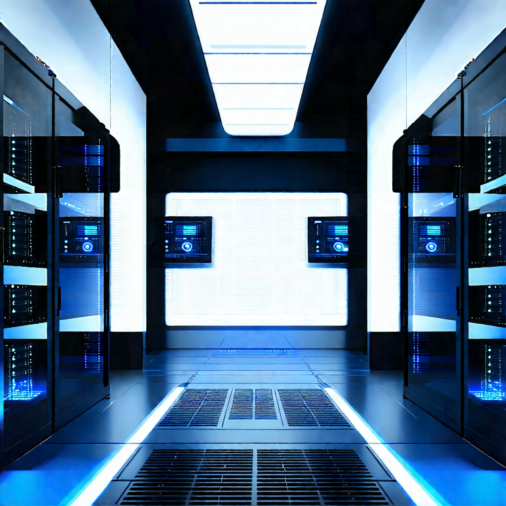 Futuristic Server Room With Image, There