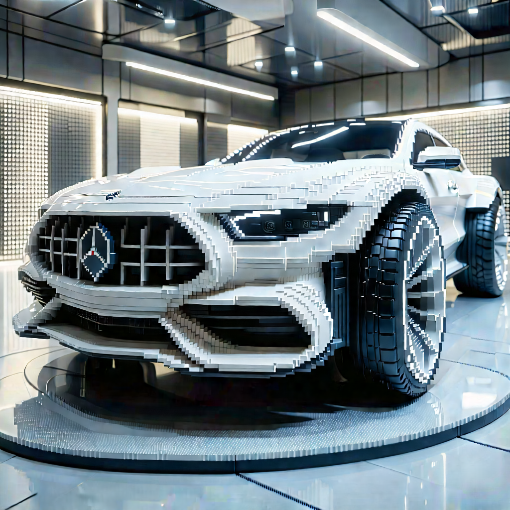 Automotive Technology In Research Center With White Sports