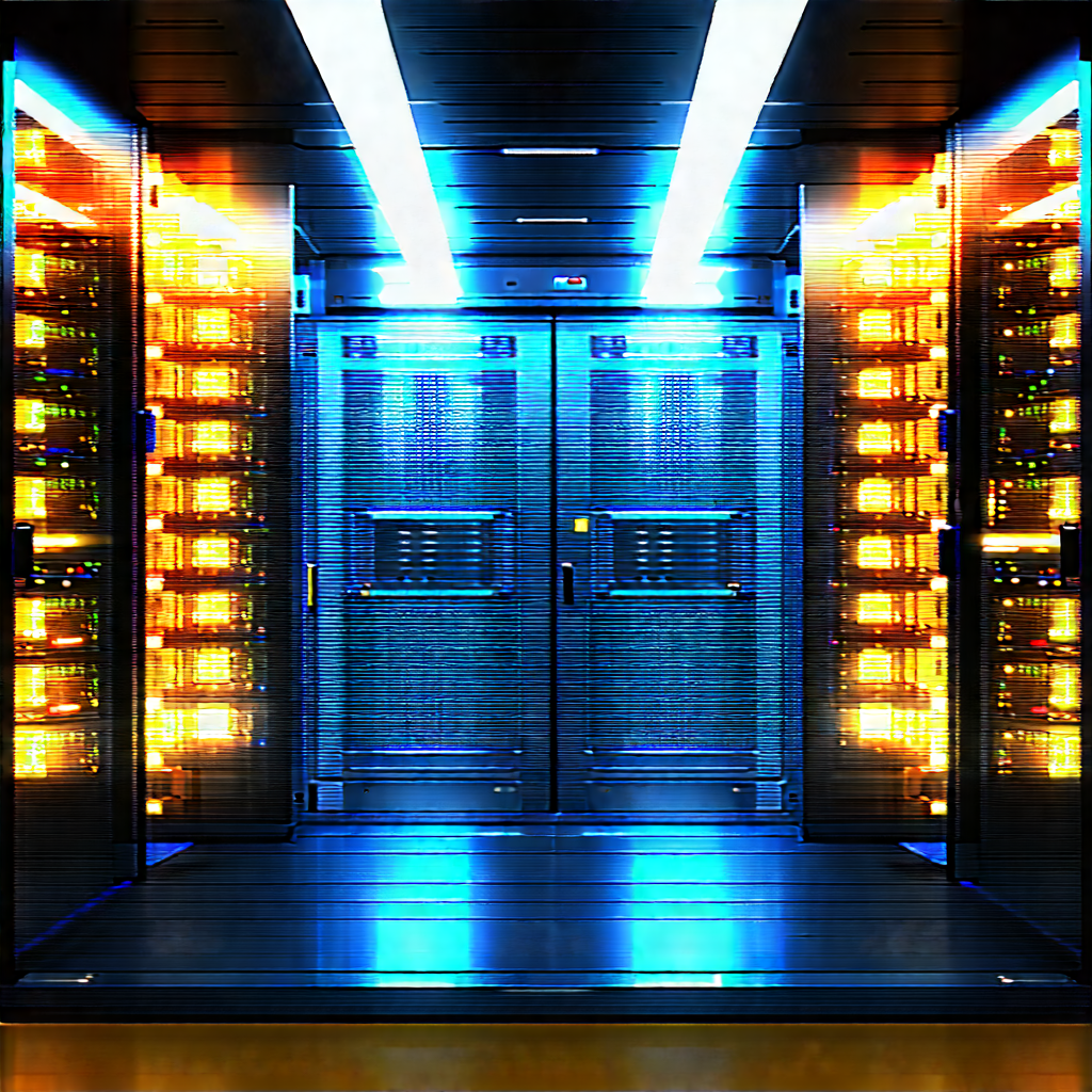 Futuristic Server Room With Image, There
