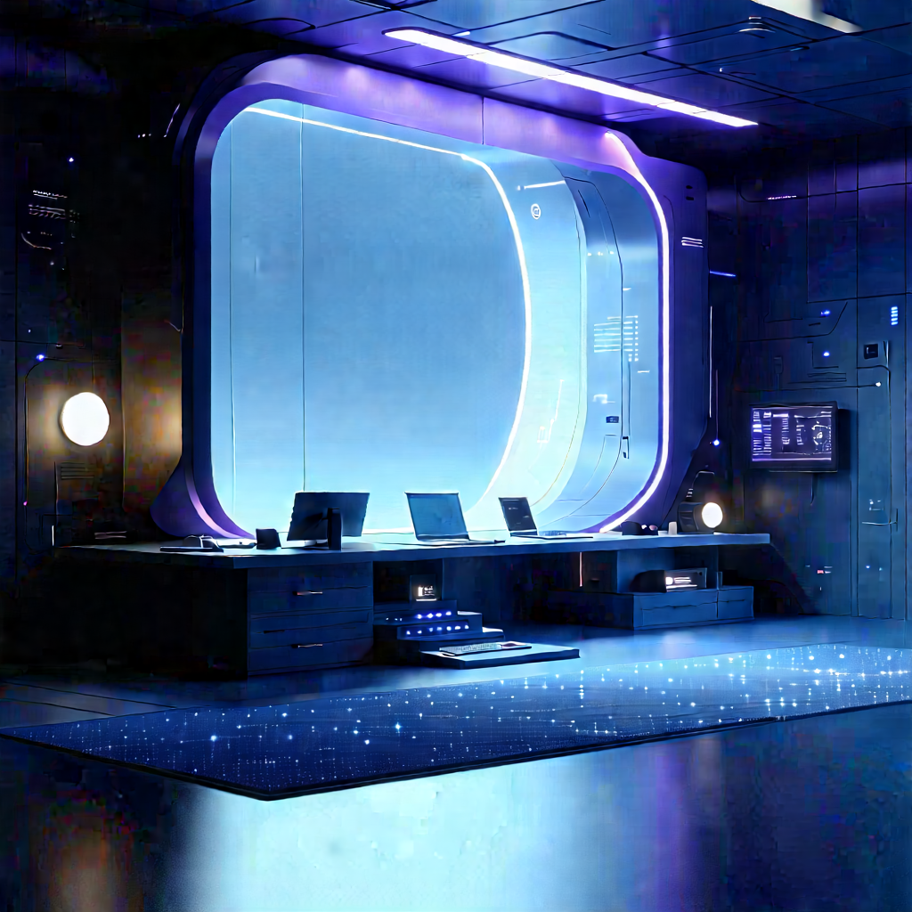 Futuristic Tech Startup Office With Image, There