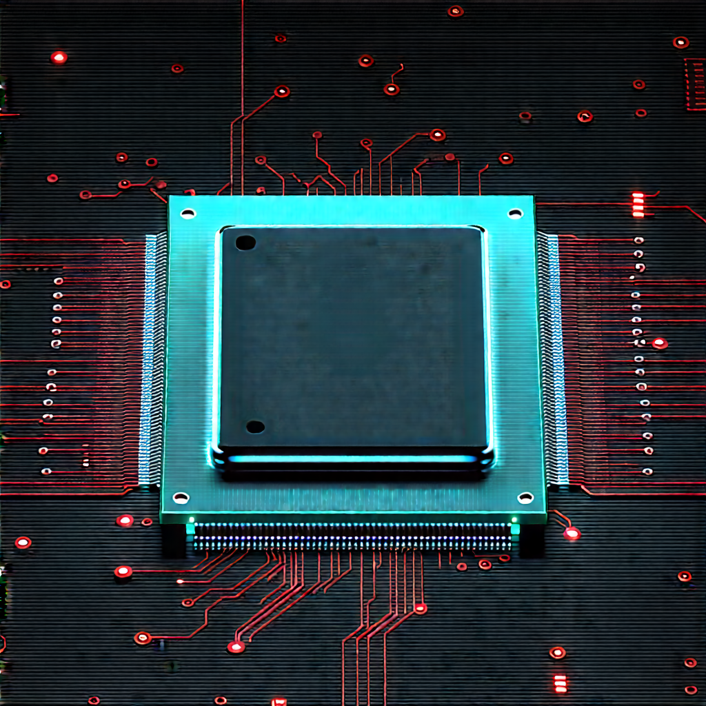 Close-up of microprocessor