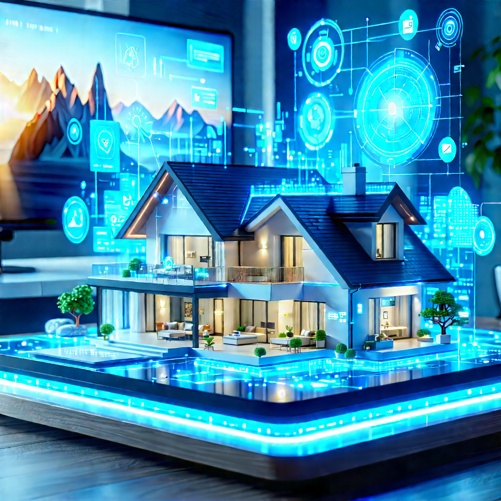 Smart Home Device With Data Visualization With Large
