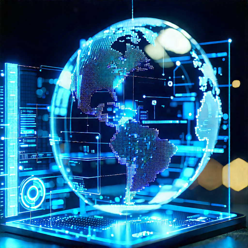 Healthcare Technology In Field Deployment With Blue, Glowing