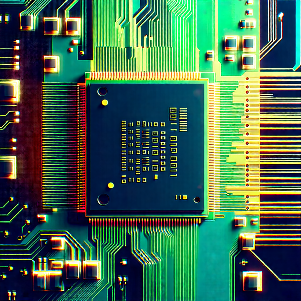 Close-up of microprocessor