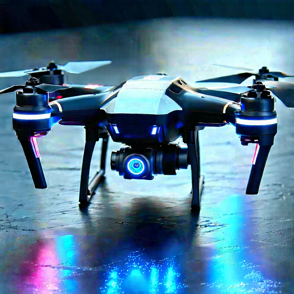 Drone With (digital:1.44) Artwork With Black Drone