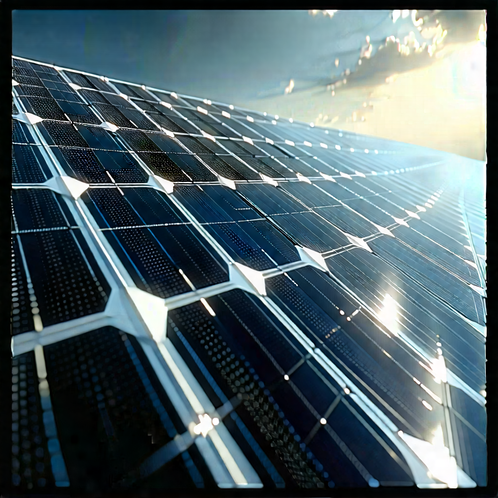 Solar Panel With Digital Particles With Large Solar