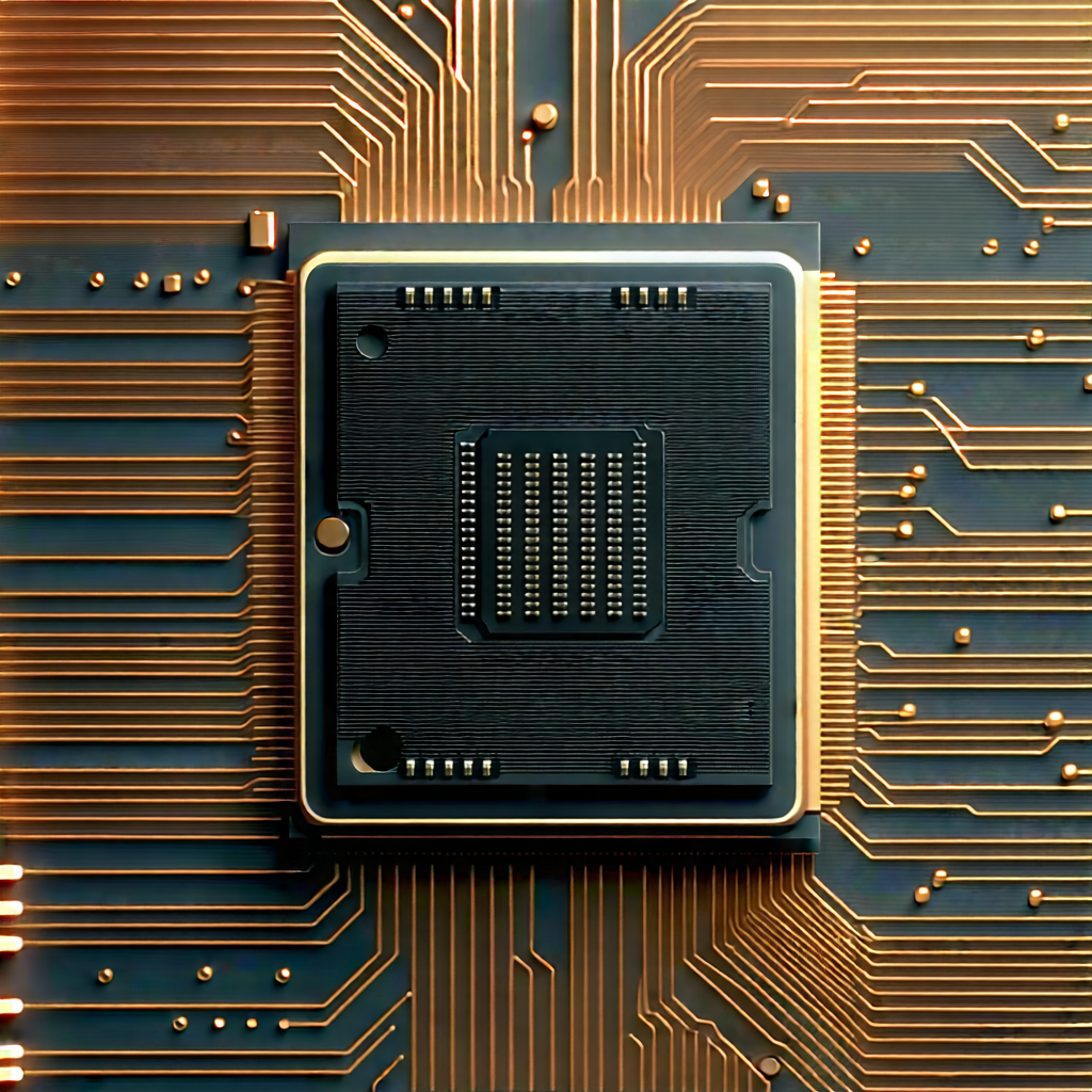 Close-up of microprocessor