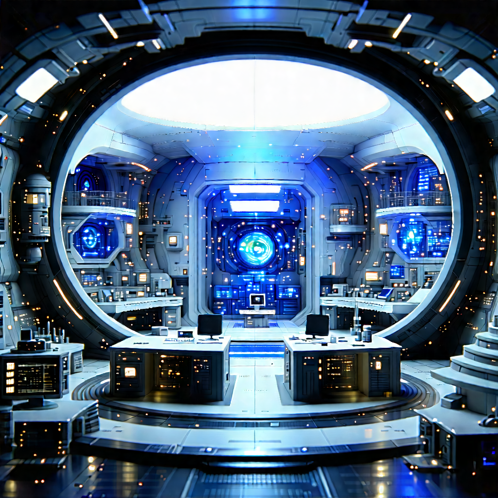 Futuristic Research Laboratory With Futuristic Setting,