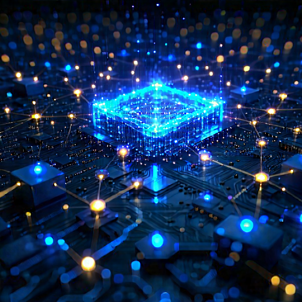Blockchain Network Visualization With Image, There