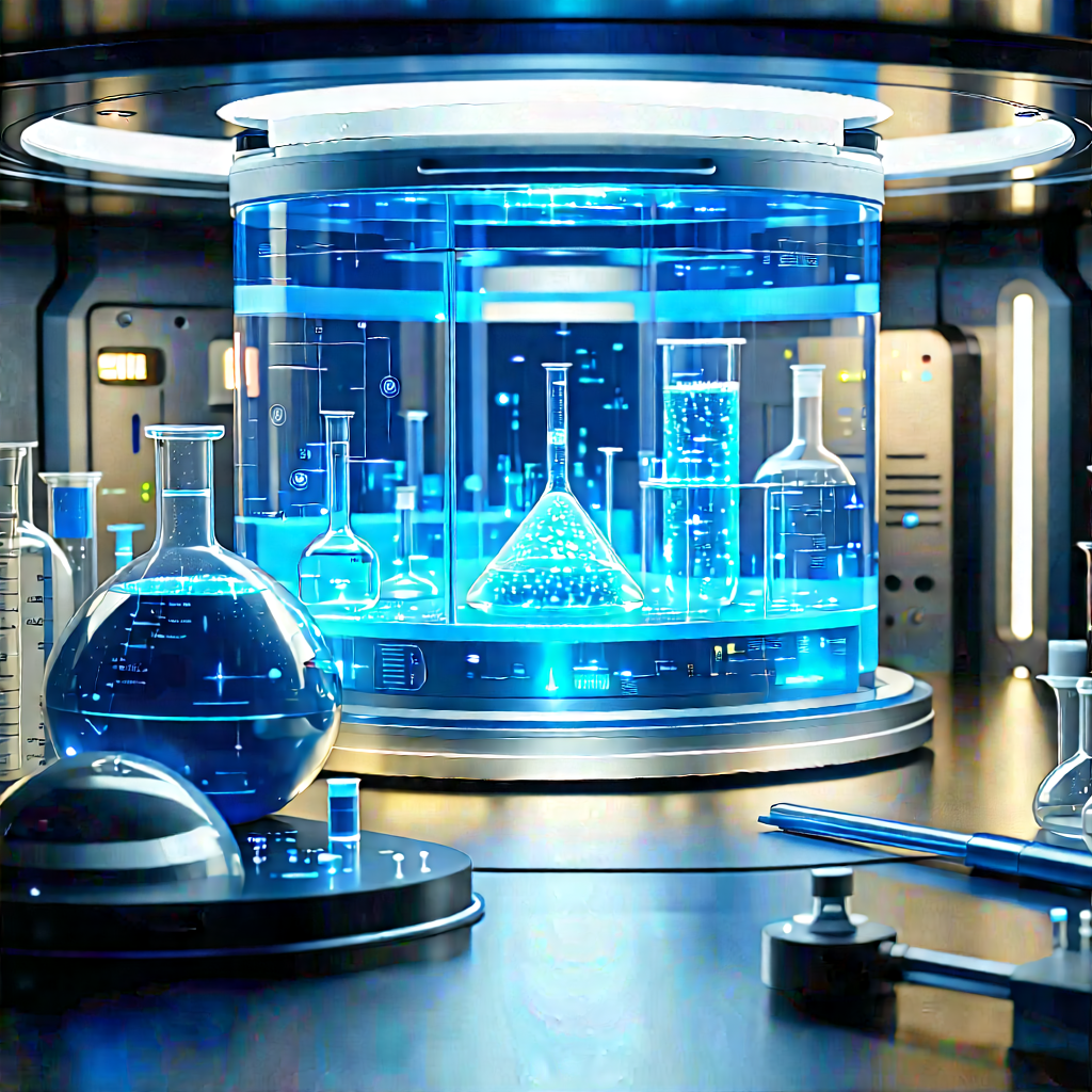 (futuristic:1.12) Research Laboratory With Image, There