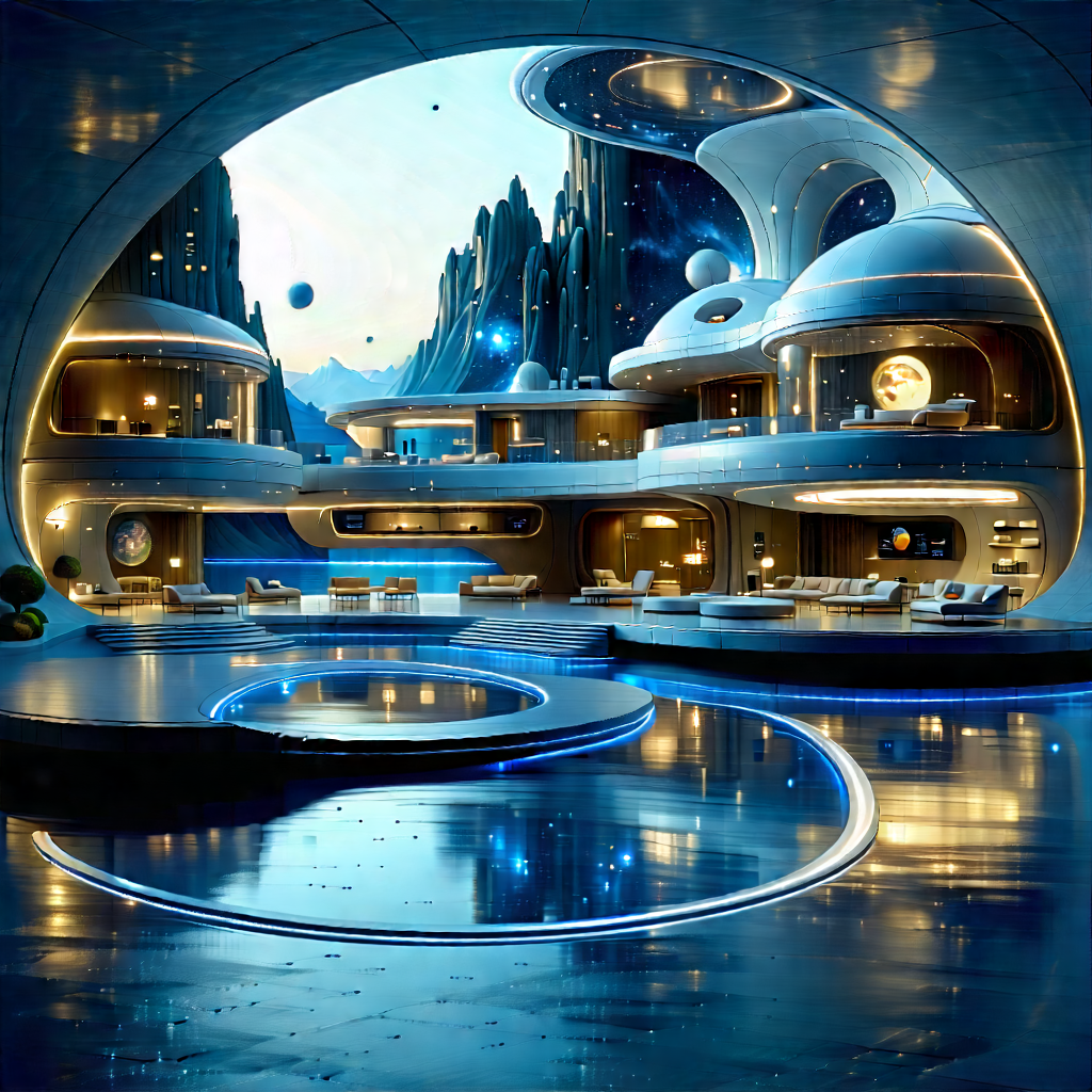 Futuristic Smart Home With Futuristic, Computer-generated