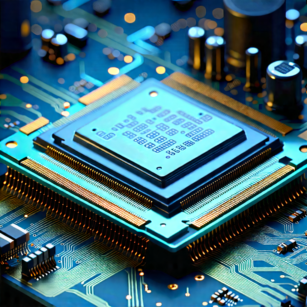 Close-up of microprocessor