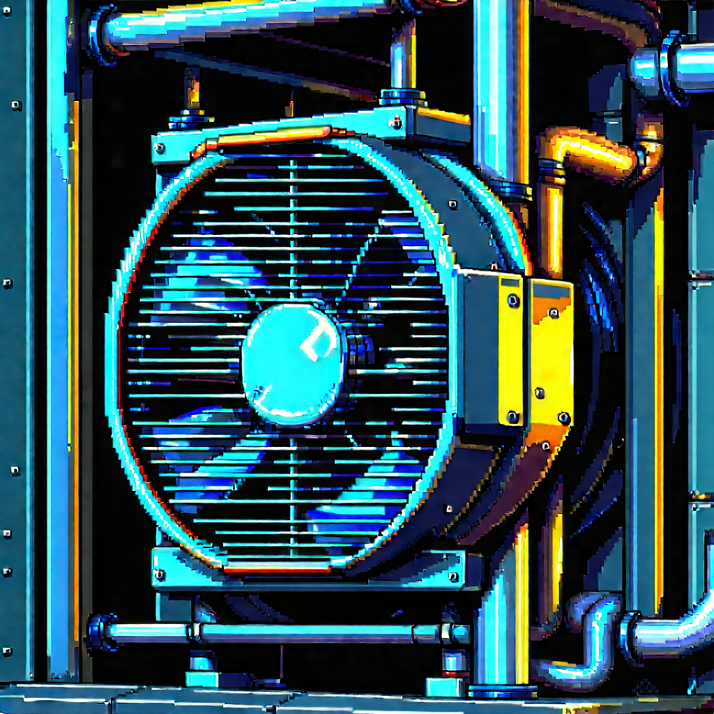 Close-up of cooling system