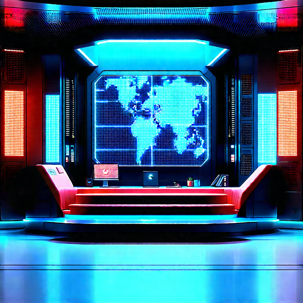 Futuristic Tech Startup Office With Futuristic Room