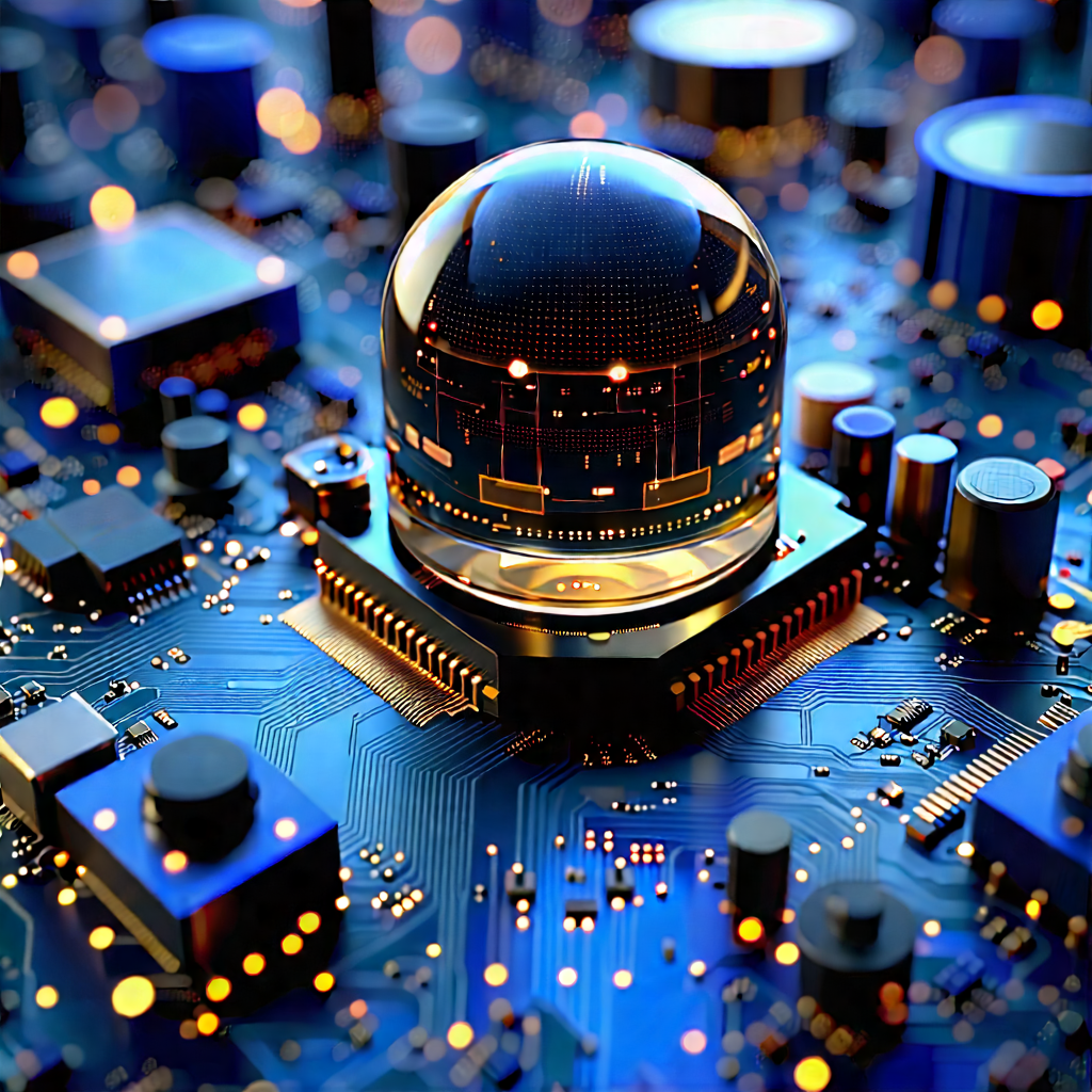 Close-up Of Sensor Array With Close-up Computer