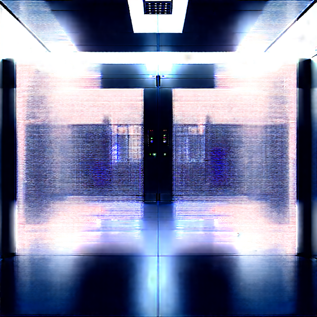 (futuristic:1.15) Server Room With Black White