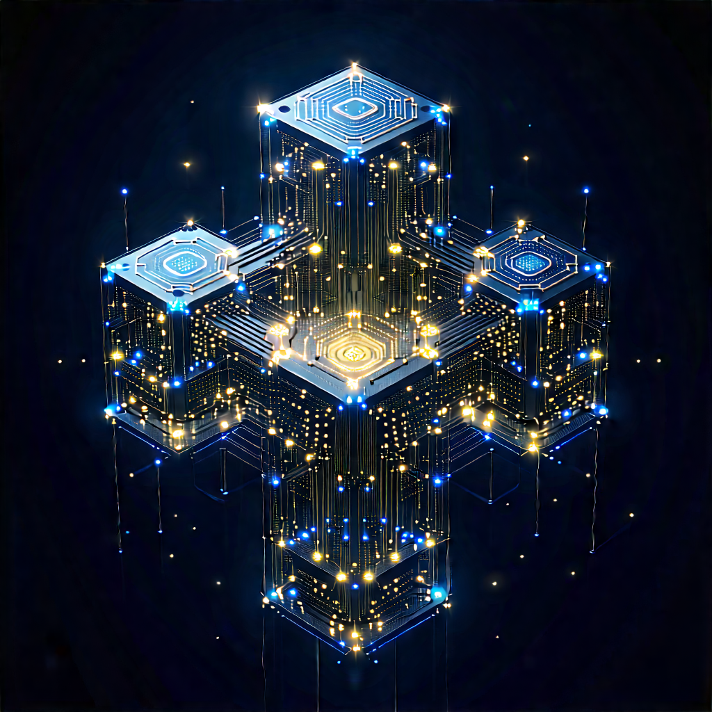 Blockchain Network Visualization With Image, There
