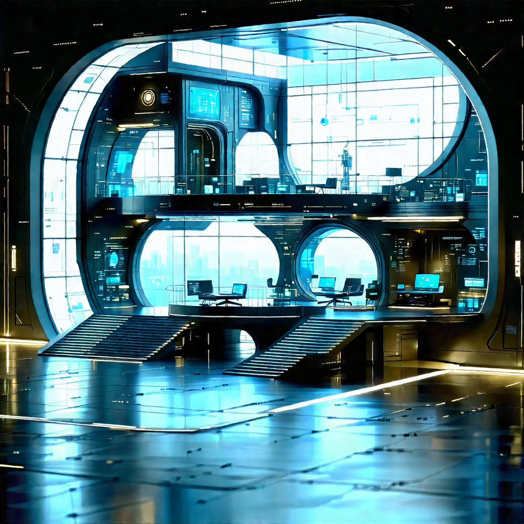 (futuristic:1.44) Smart Home With Image, There