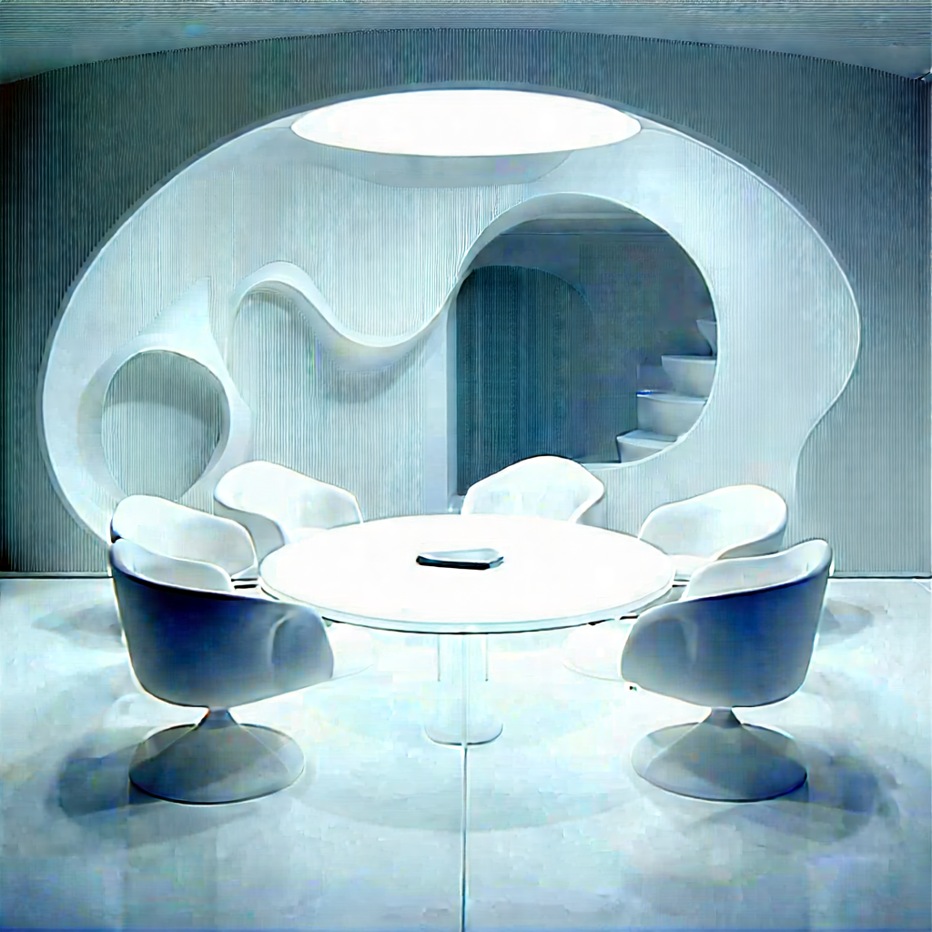 Futuristic Tech Startup Office With Large, Modern-looking