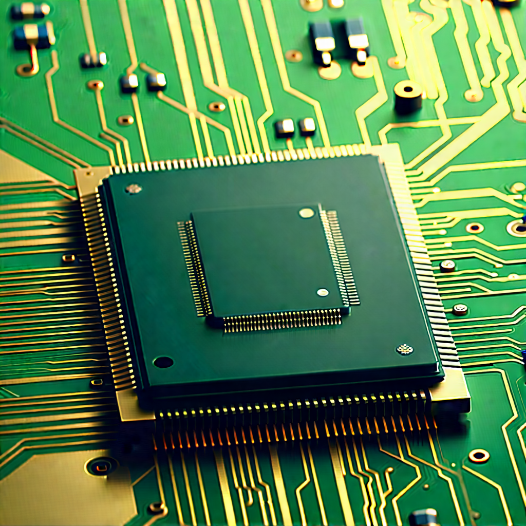 Close-up of microprocessor