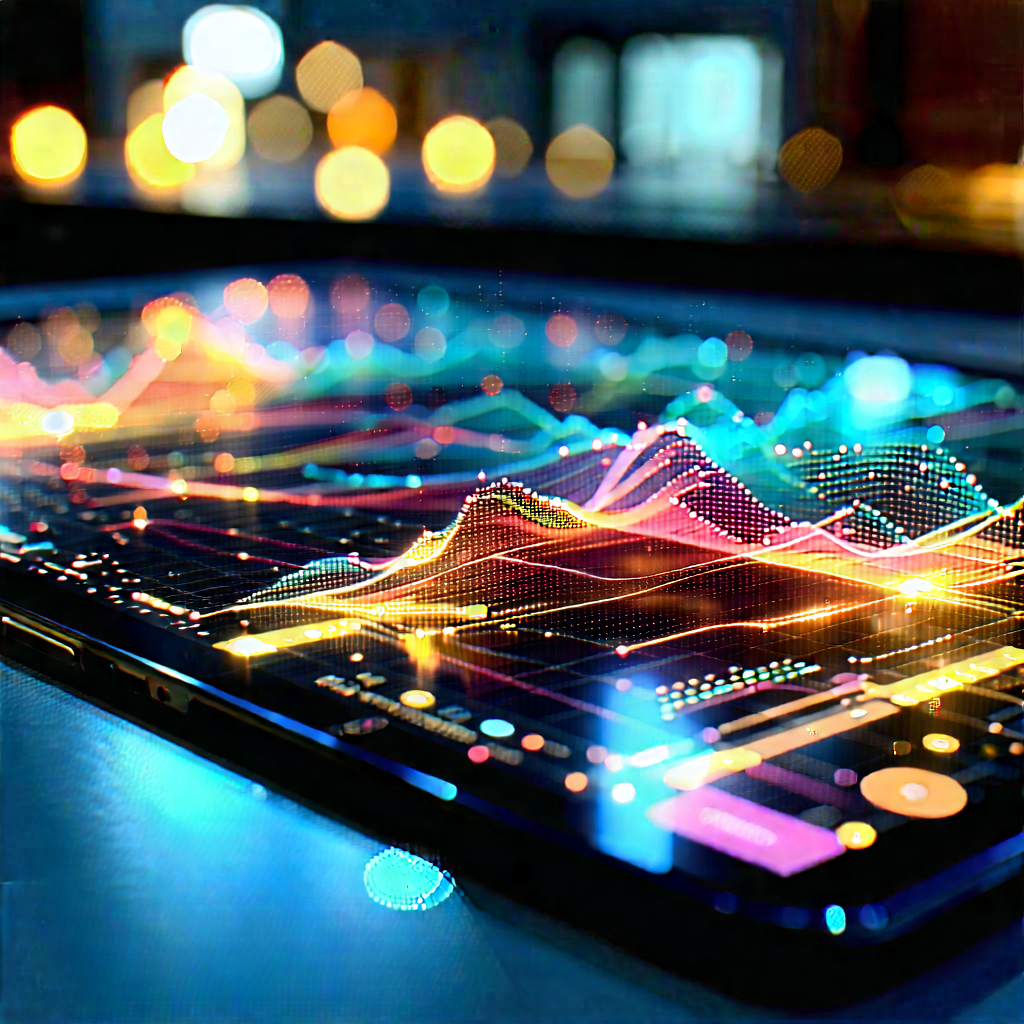 Tablet With Data Visualization With Tablet Computer