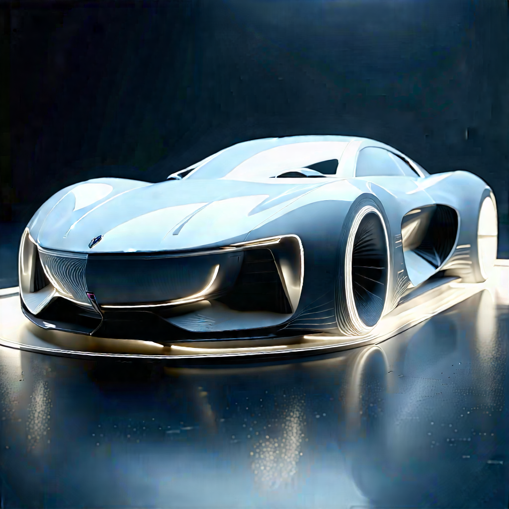Automotive Technology In Manufacturing Facility With Futuristic Displayed