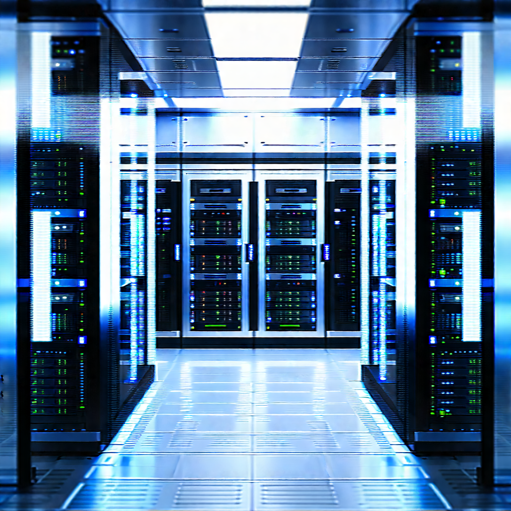 Futuristic Server Room With Image, There