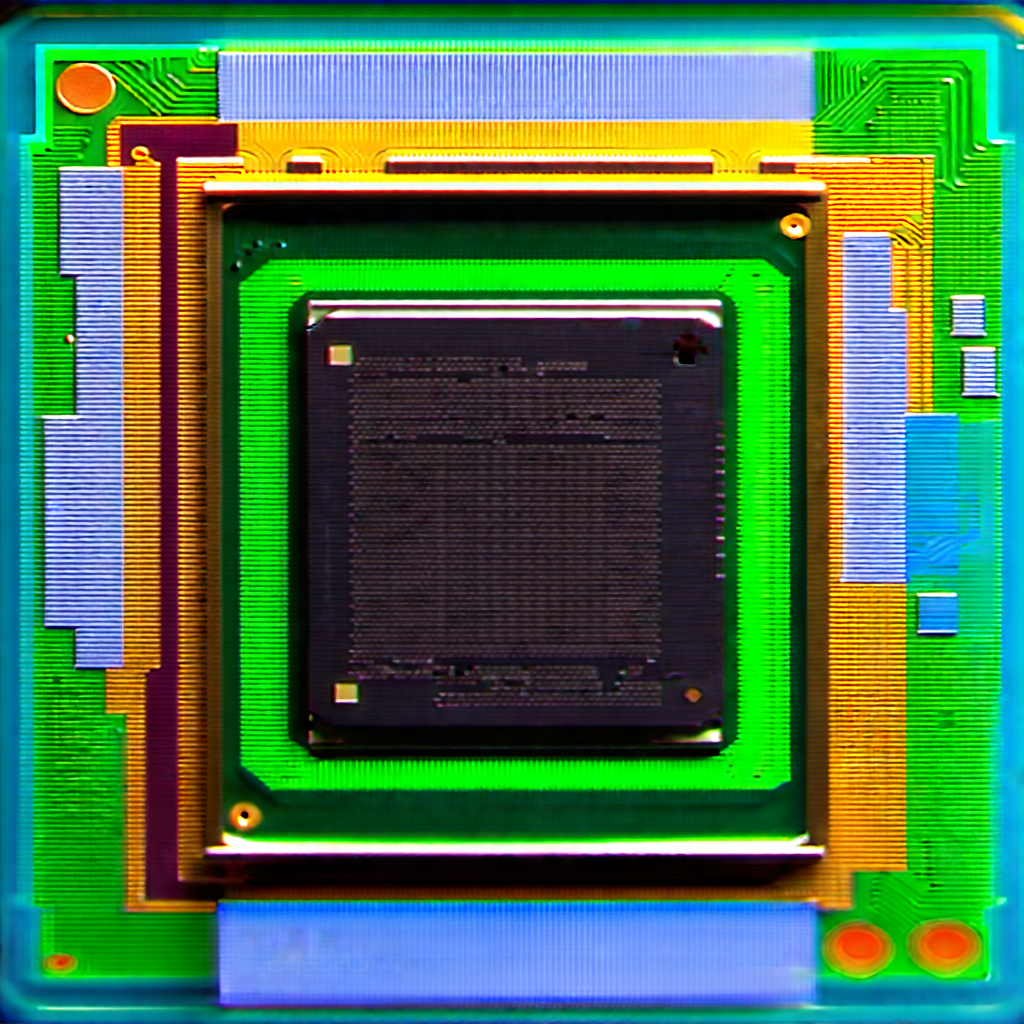 Close-up of microprocessor