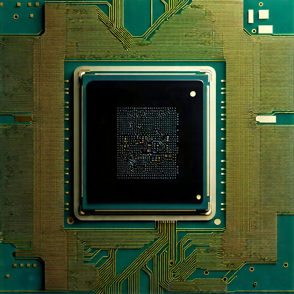 Close-up of microprocessor
