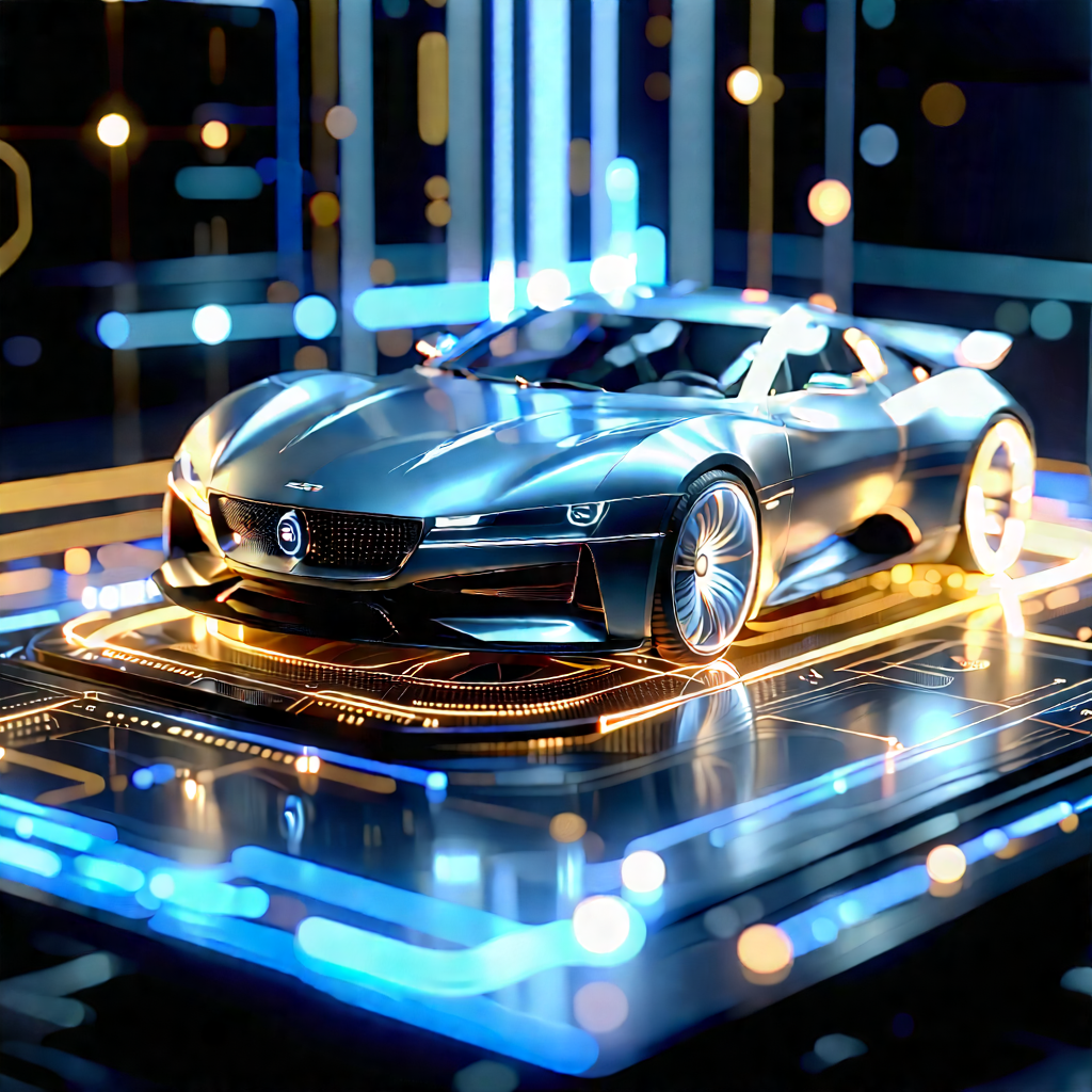 Automotive Technology In Research Center With Sleek Silver