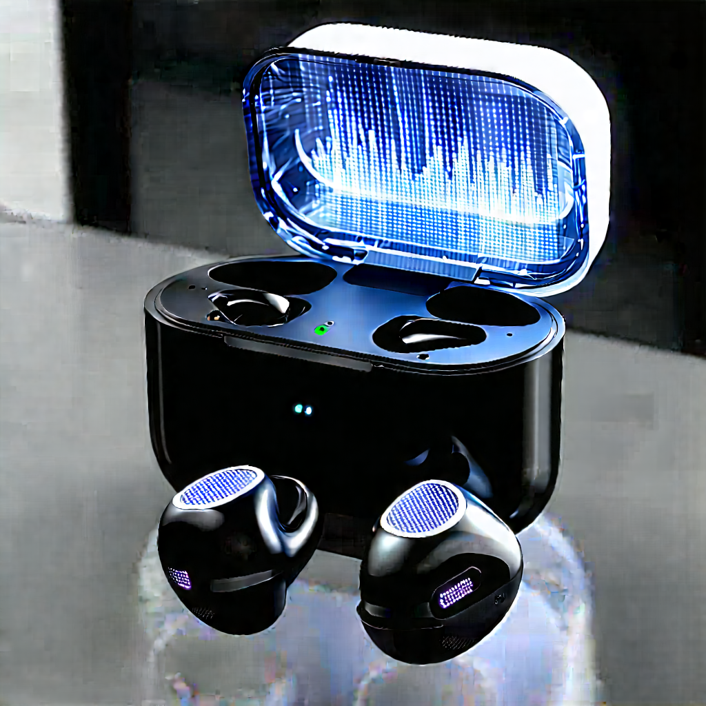 Wireless earbuds with holographic display