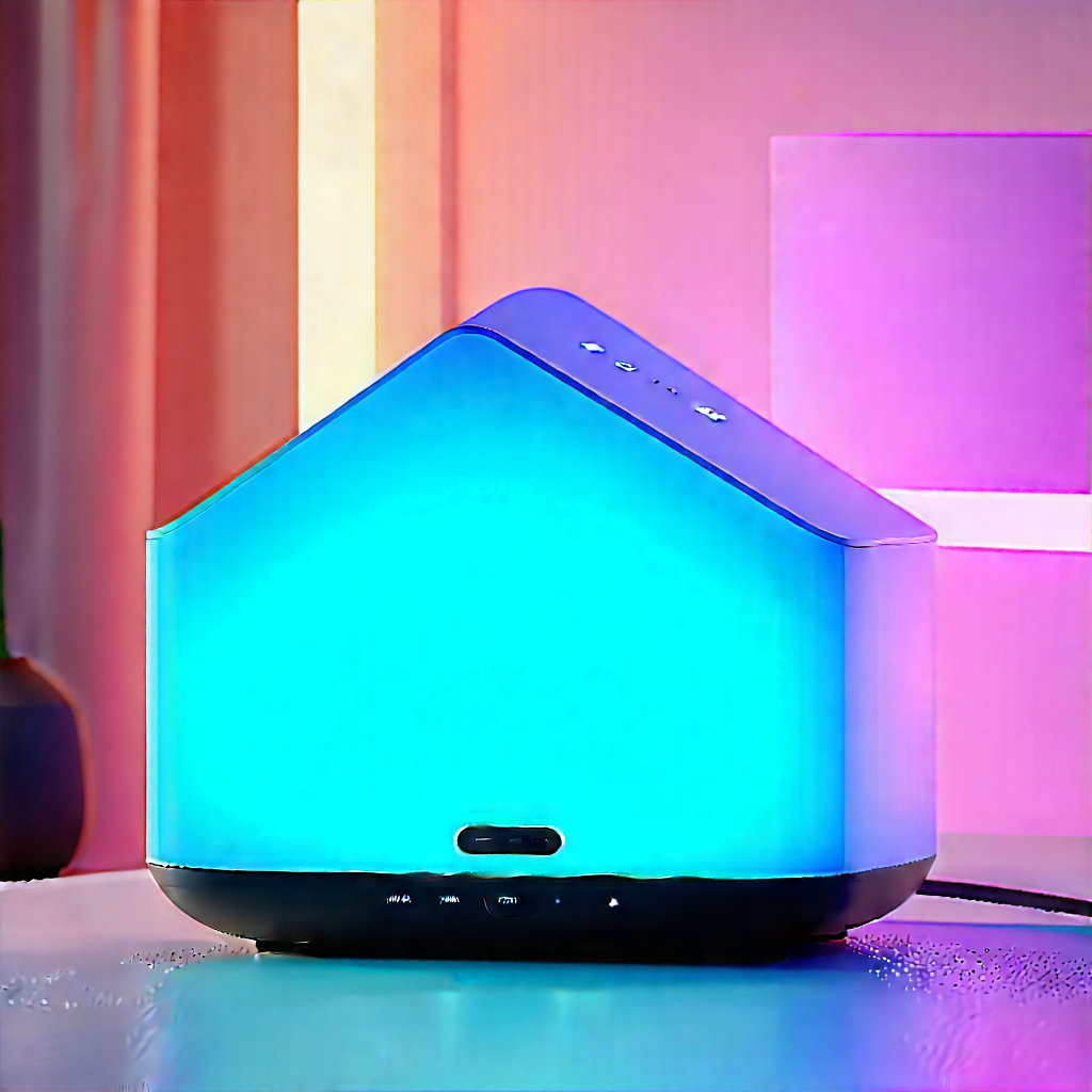 Smart Home (device:1.24) With User Interface With Small, Blue,