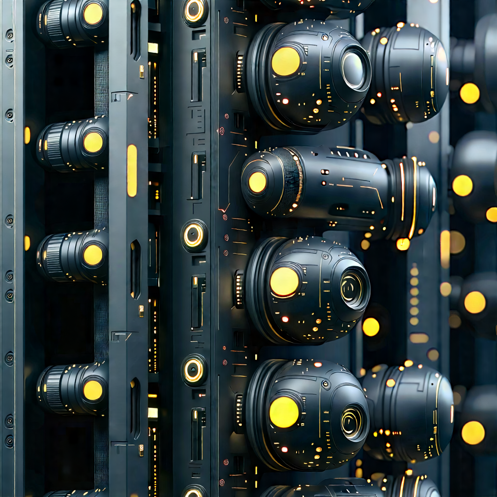 Close-up of sensor array