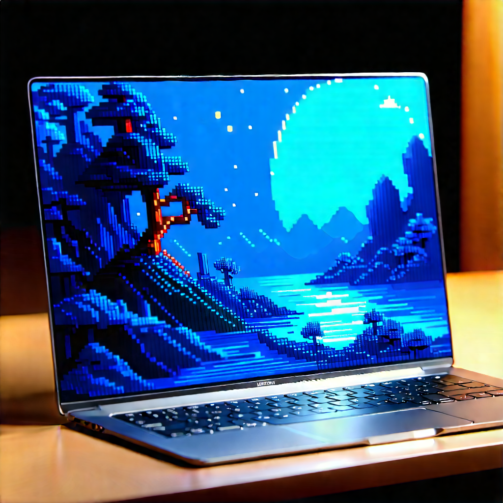 Laptop With (digital:1.49) Artwork With Laptop Computer