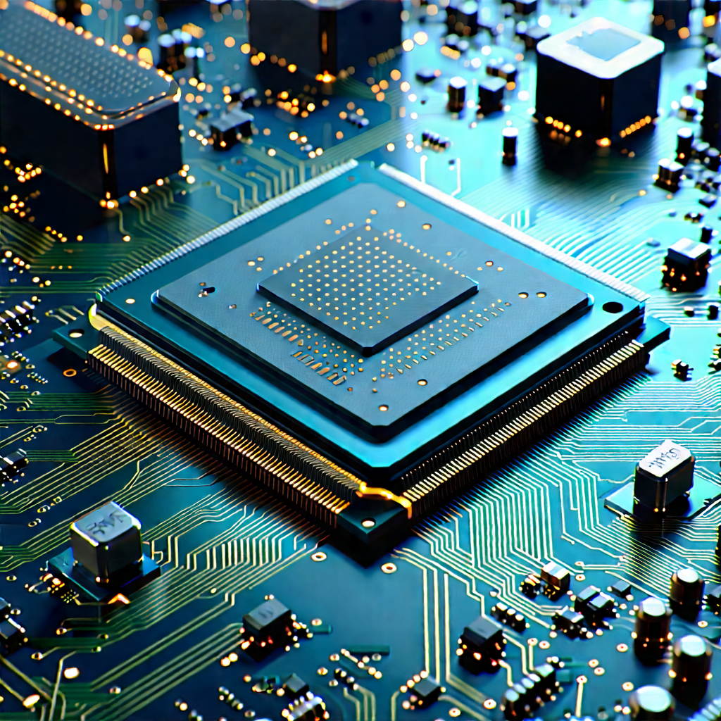 Close-up of microprocessor
