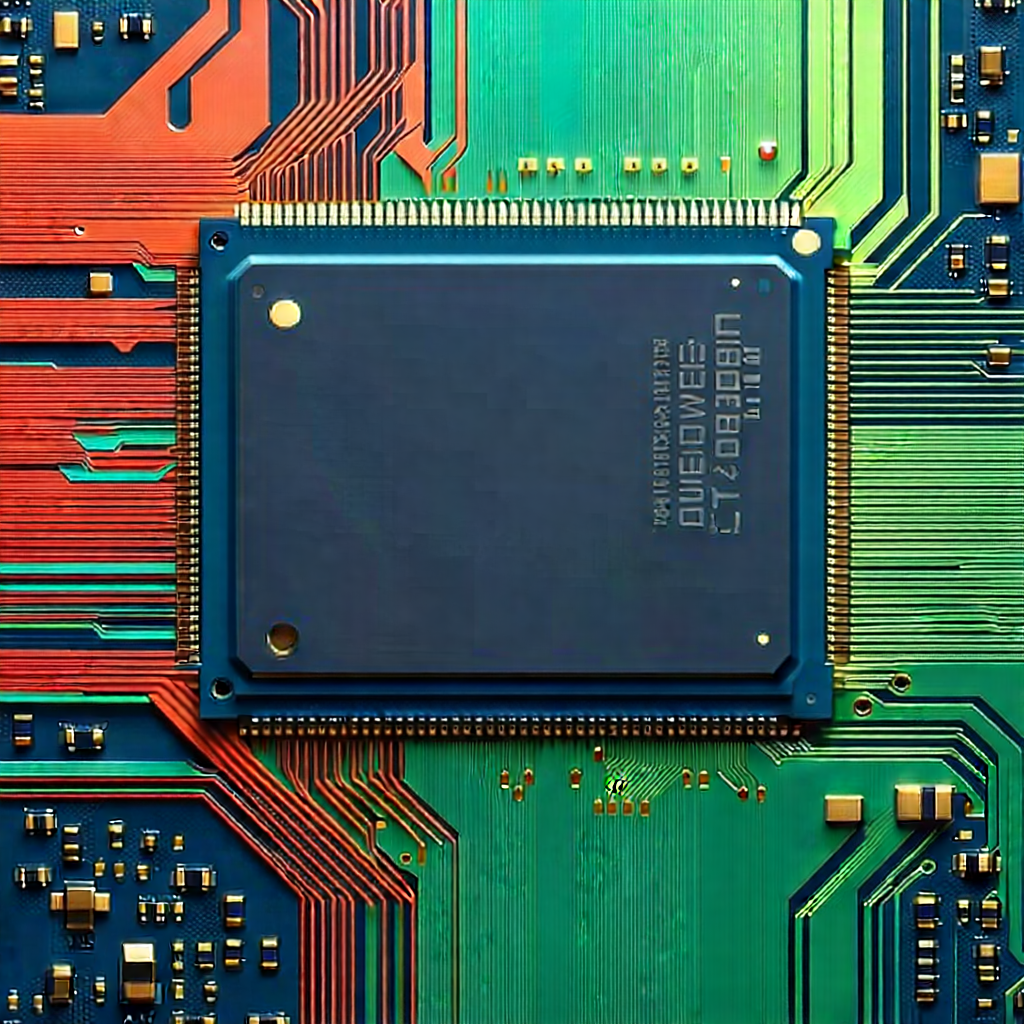 Close-up of microprocessor