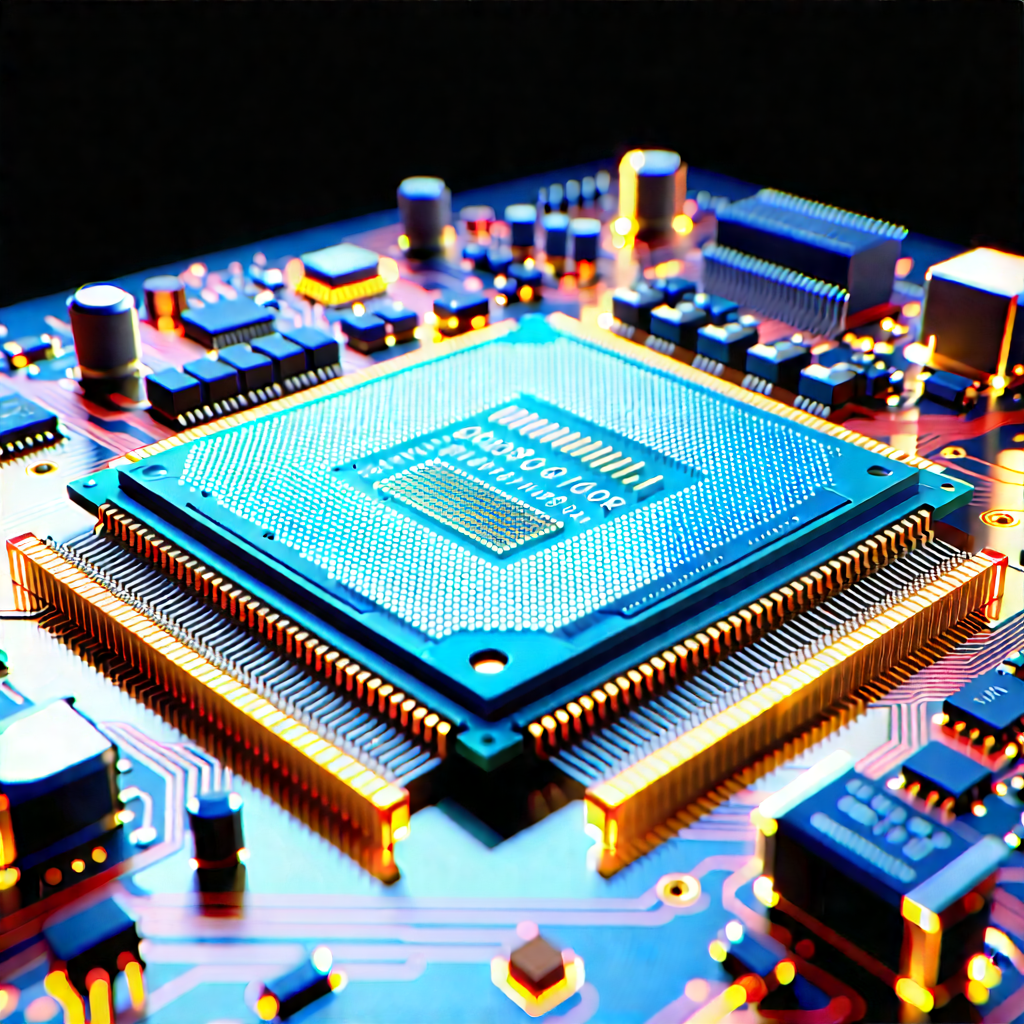 Close-up of microprocessor
