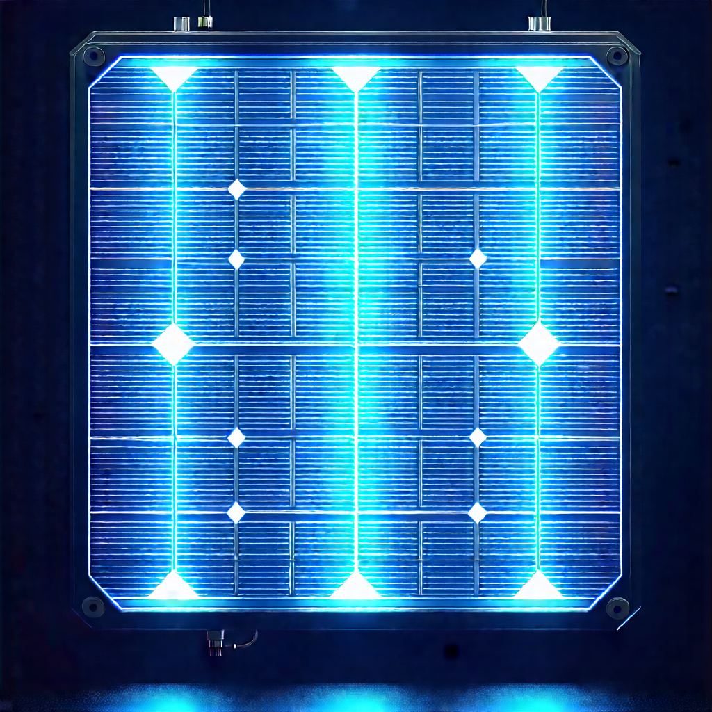 Solar panel with holographic projection