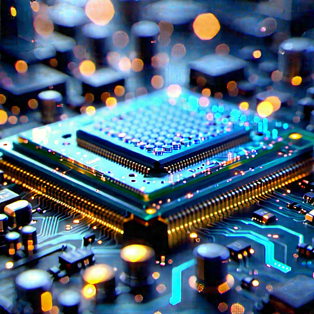 Close-up of microprocessor